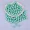 Round Silicone Focal Beads, Chewing Beads For Teethers, DIY Nursing Necklaces Making, Aquamarine, 15mm, Hole: 2mm