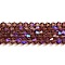 Transparent Electroplate Glass Beads Strands, AB Color Plated, Faceted, Bicone, Medium Purple, 4x4mm, Hole: 0.8mm, about 82~85pcs/strand, 30.5~31cm