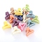 Plastic Claw Hair Clips, with Iron Findings, for Girls, Mixed Color, 30mm