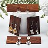 4Pcs 2 Style Black Walnut Earring Display Stand EDIS-FG0001-45-6