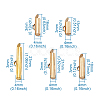 Brass Slide On End Clasp Tubes KK-TA0007-29G-10