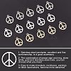 60Pcs 3 Colors 304 Stainless Steel Pendants STAS-UN0028-38-4