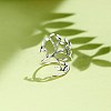 Elegant Rhodium Plated 925 Sterling Silver Finger Rings JR390B-4