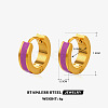 304 Stainless Steel Enamel Hoop Earrings FS-WG74D91-05-1