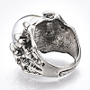 Adjustable Alloy Glass Finger Rings RJEW-T006-02A-3