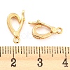 Brass Pave Clear Glass Twister Clasps KK-D048-01G-3