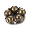 Brass Magnetic Clasps with Loops X-PALLOY-MC043-3AB-1