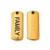 Tibetan Style Alloy Rectangle with Word Family Pendants TIBEP-Q043-057AG-RS-1