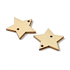 50Pcs Undyed Wood Connector Charms WOOD-FS0001-12B-3