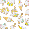 40Pcs 4 Styles Alloy Enamel Pendants ENAM-CJ0003-18-8
