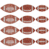 12Pcs 3 Styles Sports Theme Resin Rhinestone Iron on/Sew on Cloth Patches DIY-OC0015-19-1