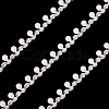 1 Yard Brass Crystal Rhinestone Cup Chain with Imitation Pearl OCOR-GL0001-08A-1