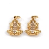 304 Stainless Steel Rhinestone Charms STAS-P410-22G-1
