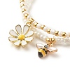 2Pcs Glass Seed Beaded Stretch Bracelets Set BJEW-JB08088-03-5