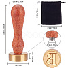 1Pc Golden Tone Brass Stamp Head DIY-CA0006-33B-2
