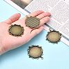 Vintage Tibetan Style Alloy Pendant Cabochon Settings X-TIBEP-M018-92AB-NF-4