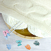 12Pcs Baking Paint Zinc Alloy Knitting Stitch Marker Rings DIY-DC0002-32-4