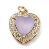 Eco-Friendly Brass Micro Pave Cubic Zirconia Pendants ZIRC-H122-03G-01-1