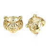 Brass Tiger Open Cuff Ring RJEW-N037-018-4
