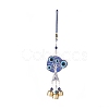 Handmade Lampwork Evil Eye Wind Chines HJEW-C001-09-1