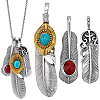 6Pcs 3 Styles Tibetan Style Alloy Pendants FIND-GF0009-11-1