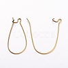 Brass Hoop Earrings Findings Kidney Ear Wires EC221-5NFAB-2