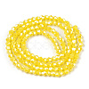Opaque Solid Color Electroplate Glass Beads Strands EGLA-A039-P2mm-A05-3