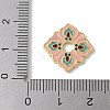 Flower Brass Enamel Beads KK-P290-11G-01-3
