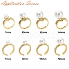 Adjustable Brass Finger Cup Peg Ring Settings ZIRC-I049-03G-4