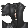 3 Pairs Gemstone Moon & Star Dangle Earrings EJEW-JE06707-2