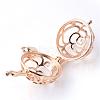 Rack Plating Brass Cage Pendants KK-S751-009KC-3