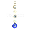 Handmade Lampwork Evil Eye Pendant Decorations HJEW-JM01099-1