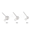 30Pcs 3 Size 304 Stainless Steel Ball Stud Earring Post STAS-LS0001-06S-2