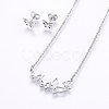 Tarnish Resistant 304 Stainless Steel Jewelry Sets SJEW-O090-14P-1