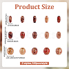 300Pcs 3 Styles Printed Natural Wood Beads WOOD-ME0001-12-2