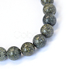 Natural Serpentine/Green Lace Stone Round Bead Strands X-G-E334-8mm-14-2