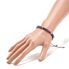 Natural Gemstone & Synthetic Hematite Braided Bead Bracelet for Women BJEW-JB08181-3