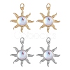 4Pcs 2 Colors Glass Pendants GLAA-SZ0001-91-1