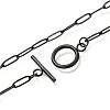 Unisex 304 Stainless Steel Paperclip Chain Necklaces NJEW-H215-04EB-2
