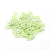 Flat Round Handmade Polymer Clay Beads CLAY-R067-6.0mm-24-4