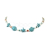 3Pcs 3 Styles Ocean Dyed Synthetic Ocean White Jade & Shell Pearl & Synthetic Turquoise Starfish Turtle Beaded Necklaces NJEW-JN06276-3