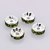 Brass Grade A Rhinestone Spacer Beads RB-A014-Z6mm-09S-1
