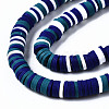 Handmade Polymer Clay Beads Strands CLAY-R089-6mm-138-2