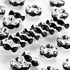 Brass Grade A Rhinestone Spacer Beads RSB030NF-04-1