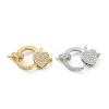 Brass Clear Cubic Zirconia Lobster Claw Clasps KK-B046-03-1