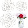 3Pcs 3 Style 201 Stainless Steel Flower Arrangement Insert Lids FIND-WH0260-29-1