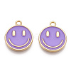 Light Gold Tone Alloy Enamel Pendants ENAM-N056-197G-2