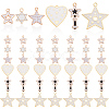 48Pcs 6 Styles Alloy Enamel Pendants ENAM-GA0001-10-1