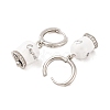 Bell Brass & Enamel Hoop Earrings for Women EJEW-U015-25P-C-2