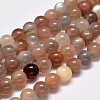 Grade AA Natural Multi-Moonstone Bead Strands X-G-M296-01-8mm-1